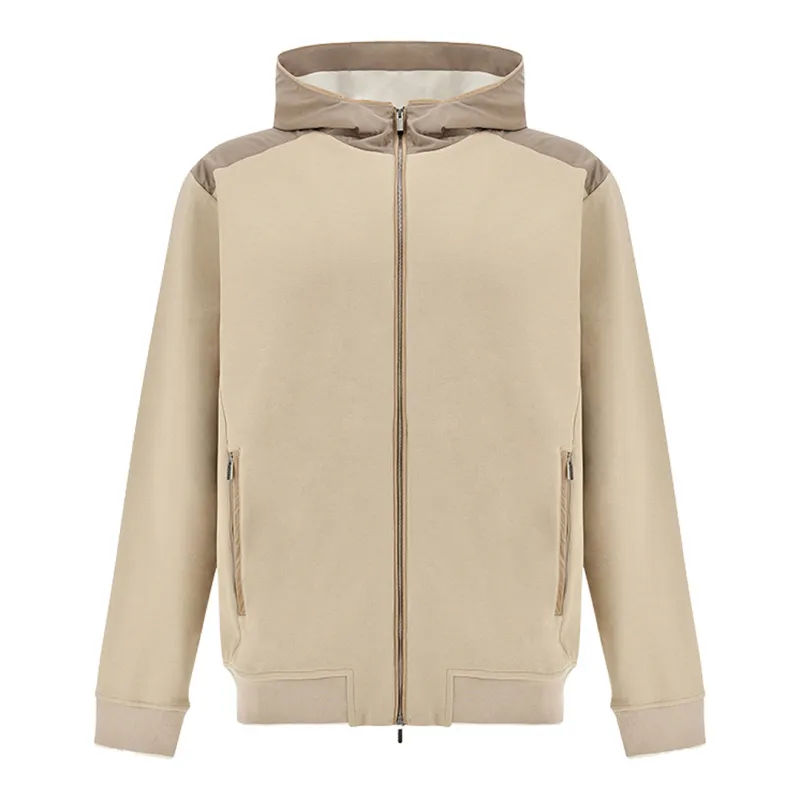 X‑Soft zip‑up sweatshirt in viscose with Alcantara® details, Man, Beige, Size: 3XL sold by Paul & Shark
