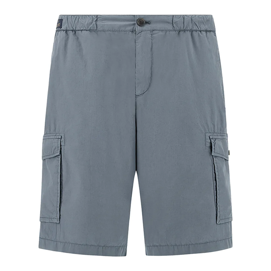 Cargo bermuda in Ultralight Poplin cotton, Man, Vintage Indigo, Size: 54 sold by Paul & Shark