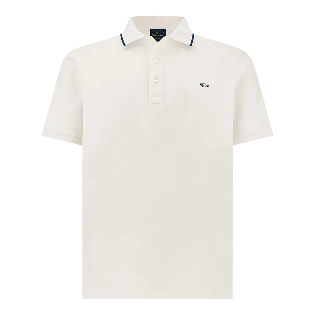 Polo shirt in Aqua Touch cotton, Man, White, Size: 3XL sold by Paul & Shark