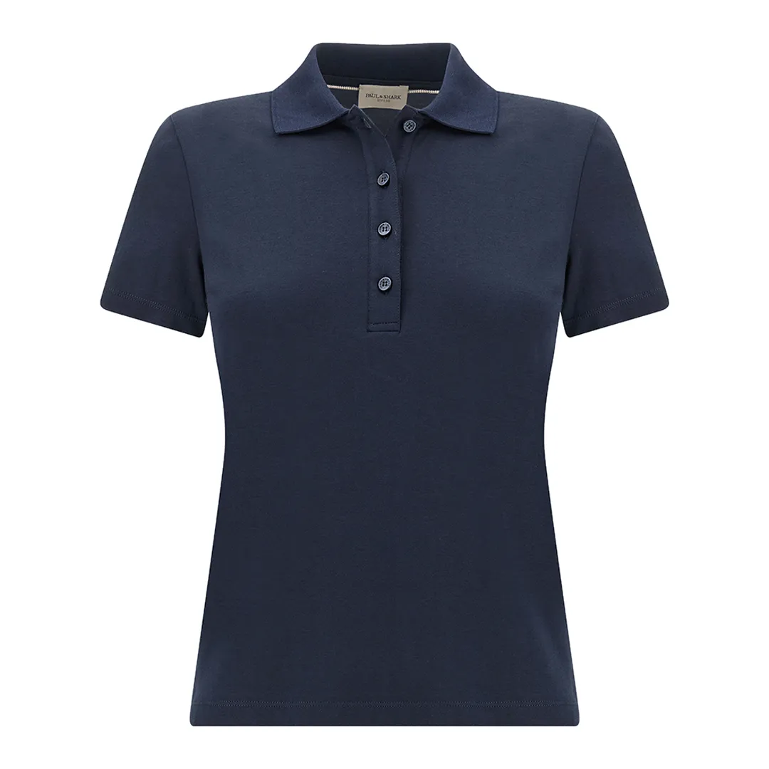 Supima® Extra Fine Cotton Polo Shirt, Woman, Blue, Size: M sold by Paul & Shark