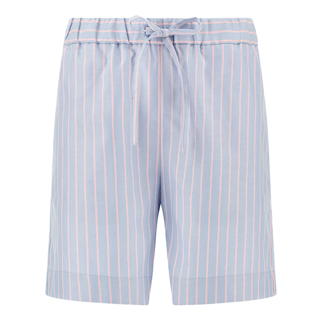 Cotton bermuda shorts with striped pattern, Woman, Rows Light Blue Pink, Size: 46 sold by Paul & Shark