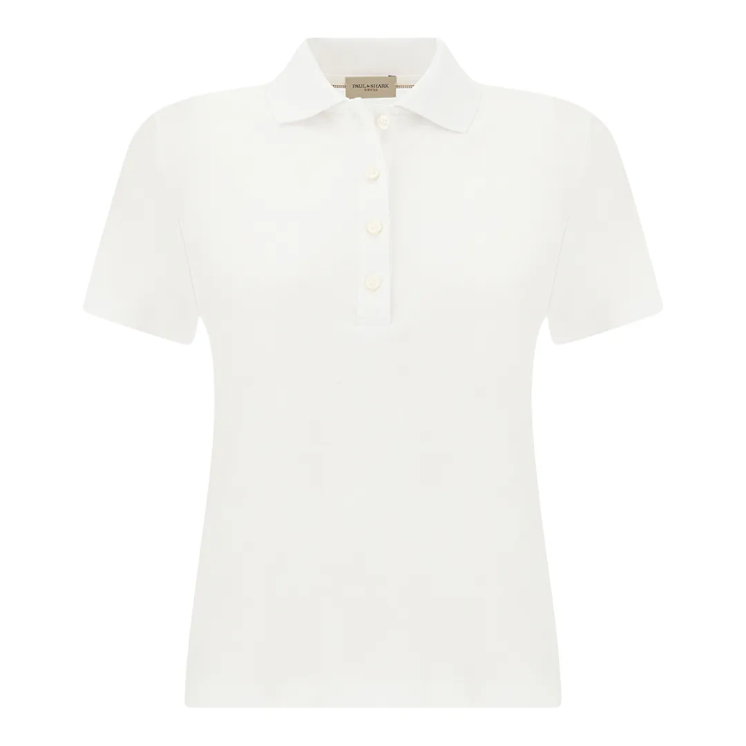 Supima® Extra Fine Cotton Polo Shirt, Woman, White, Size: XS sold by Paul & Shark