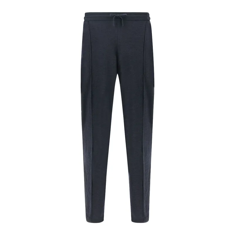 Leisure pants in wool and silk knit, Man, Blue, Size: S made by Paul & Shark