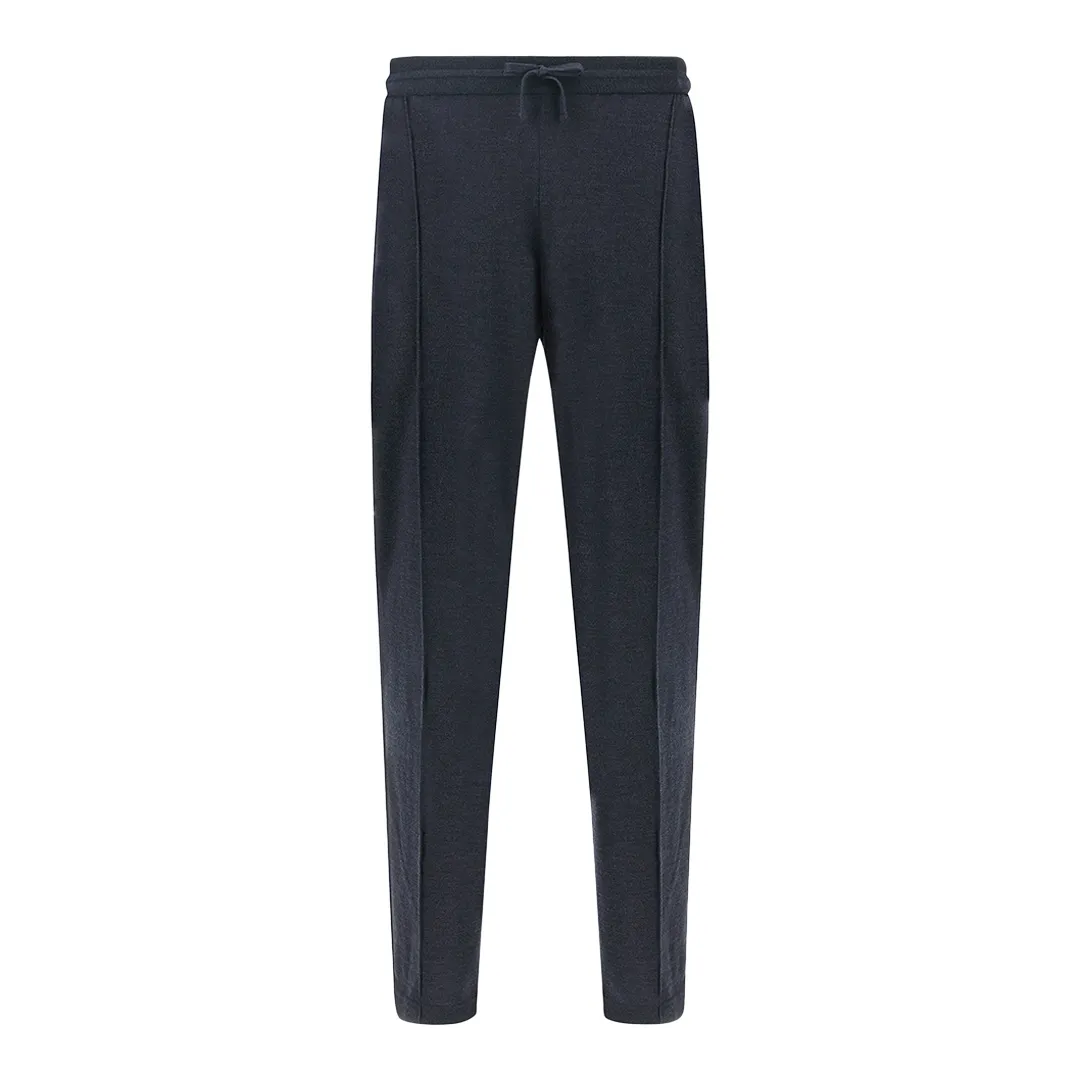 Leisure pants in wool and silk knit, Man, Blue, Size: XL sold by Paul & Shark