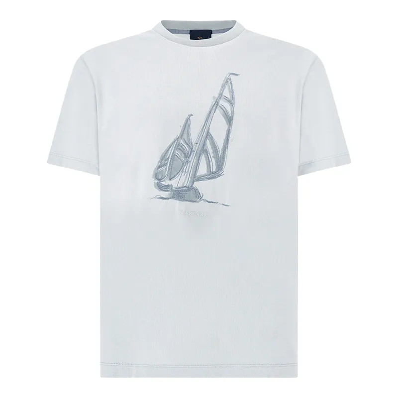 Structured cotton jersey T-Shirt with graphic print, Man, Skyride, Size: S made by Paul & Shark