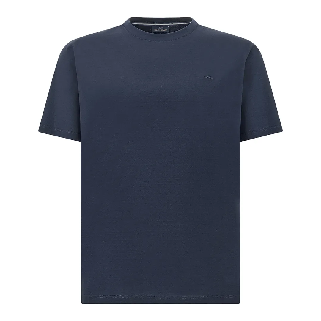 Cotton jersey T-shirt with Shark Fin embroidery, Man, Blue, Size: M sold by Paul & Shark