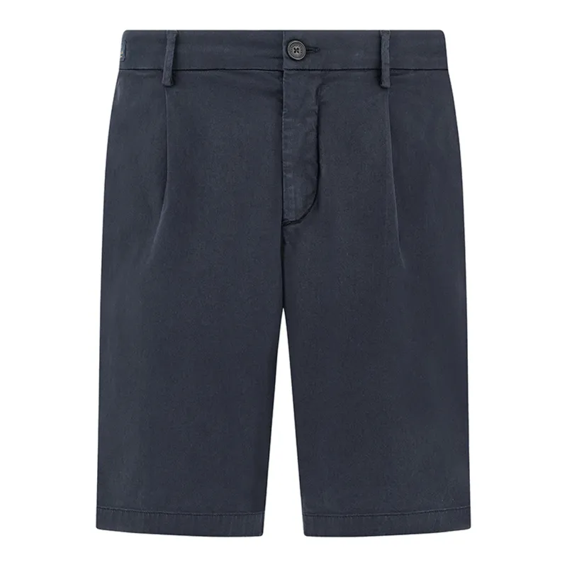 Stretch cotton Bermuda shorts with one dart, Man, Blue, Size: 56 made by Paul & Shark