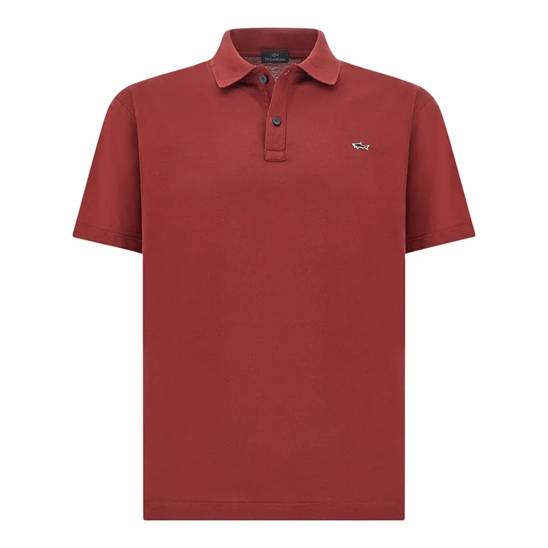 Double Piqué cotton polo, Man, Ruby Wine, Size: XL made by Paul & Shark