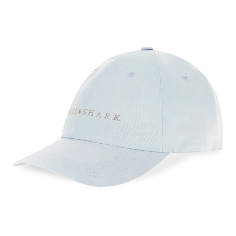 Baseball cap in fresh linen and cotton with logo embroidery, Man, Xanon Blue, Size: 59 made by Paul & Shark