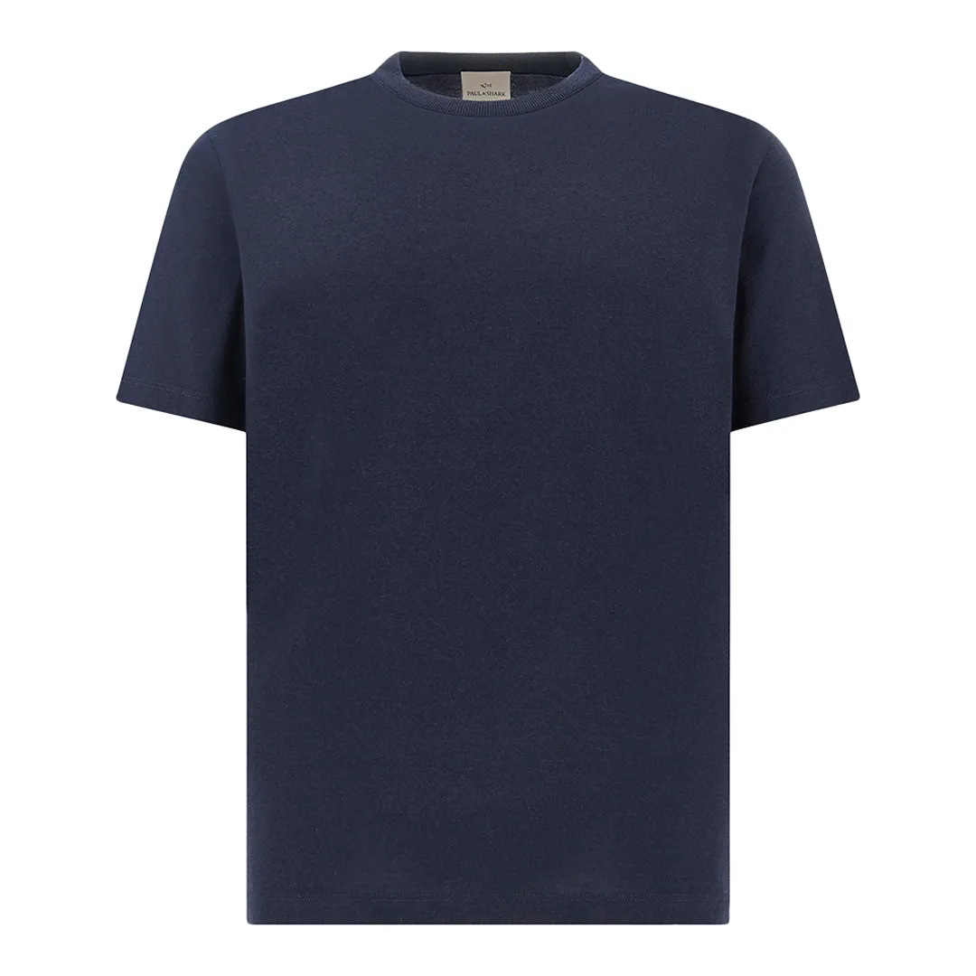 Cotton and cashmere T-Shirt, Man, Blue, Size: M sold by Paul & Shark