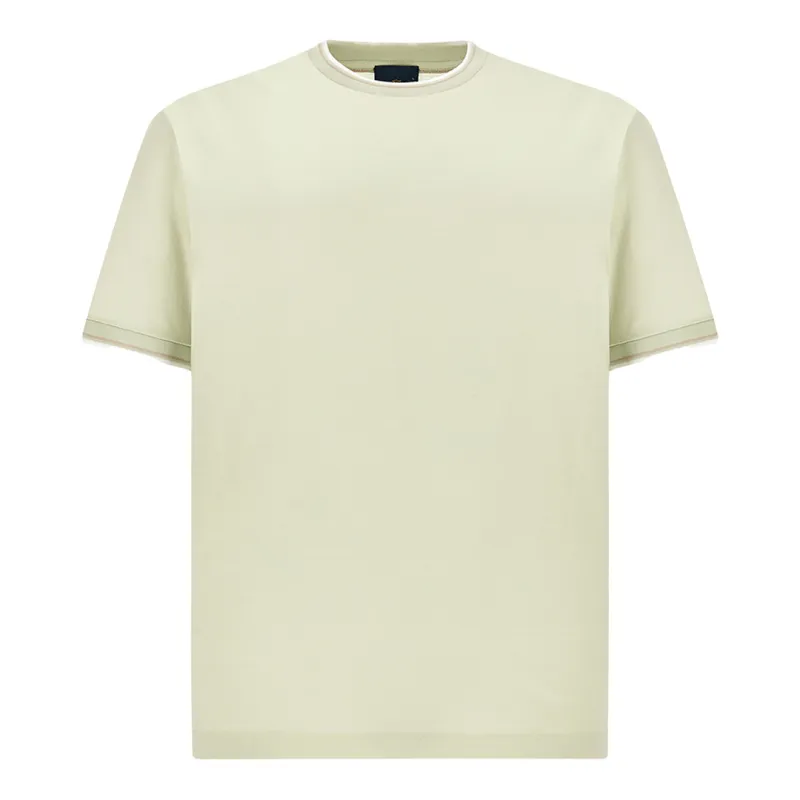 Double mercerised cotton jersey T-Shirt, Man, Meadow Mist, Size: S made by Paul & Shark
