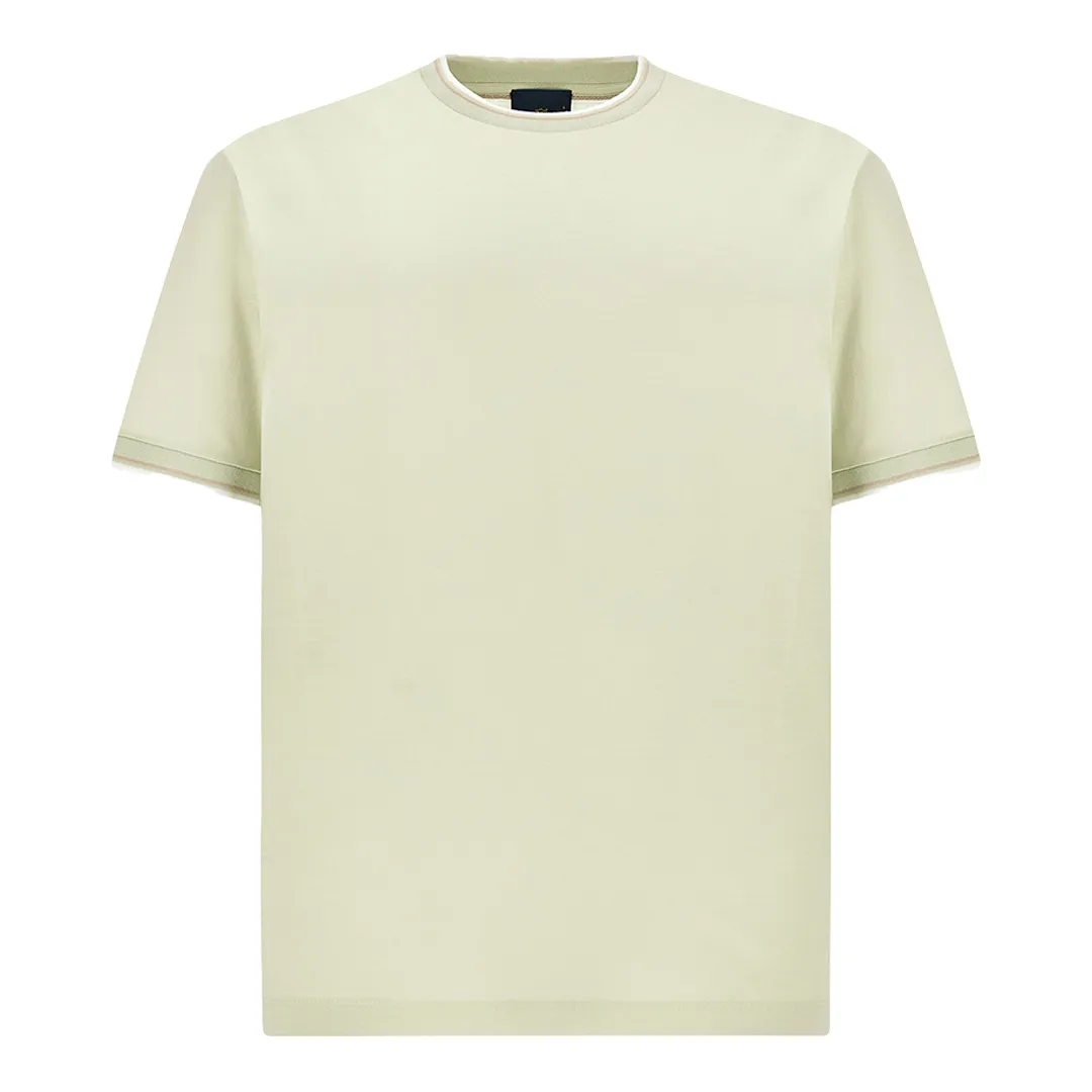 Double mercerised cotton jersey T-Shirt, Man, Meadow Mist, Size: 4XL sold by Paul & Shark