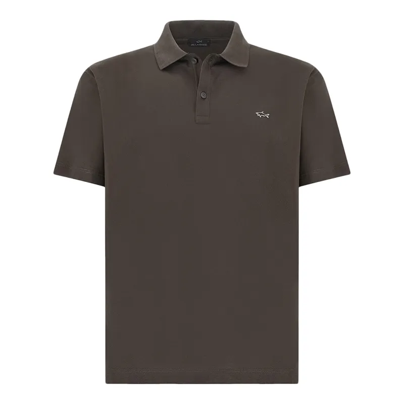 Double Piqué cotton polo, Man, Brown, Size: M made by Paul & Shark