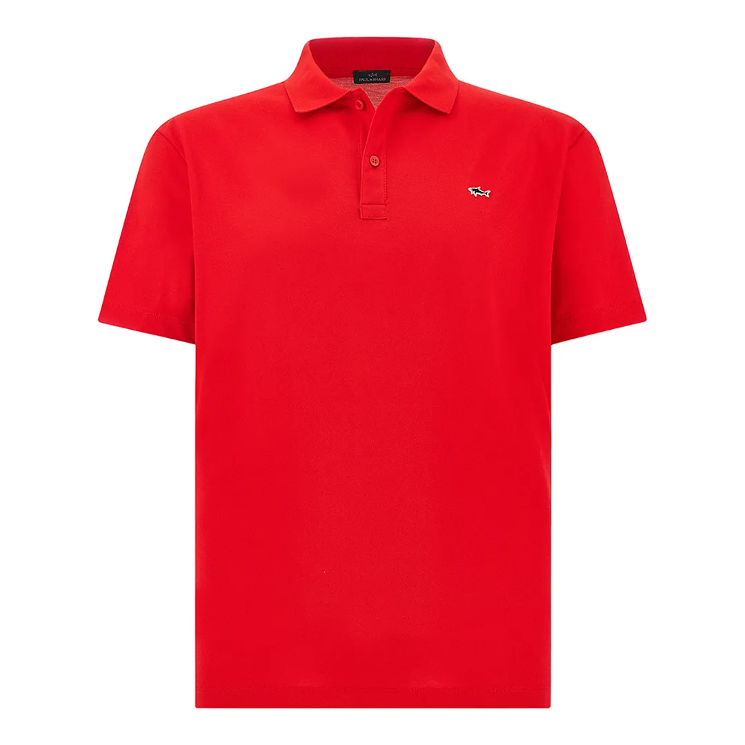 Double Piqué cotton polo, Man, Red, Size: XXL sold by Paul & Shark