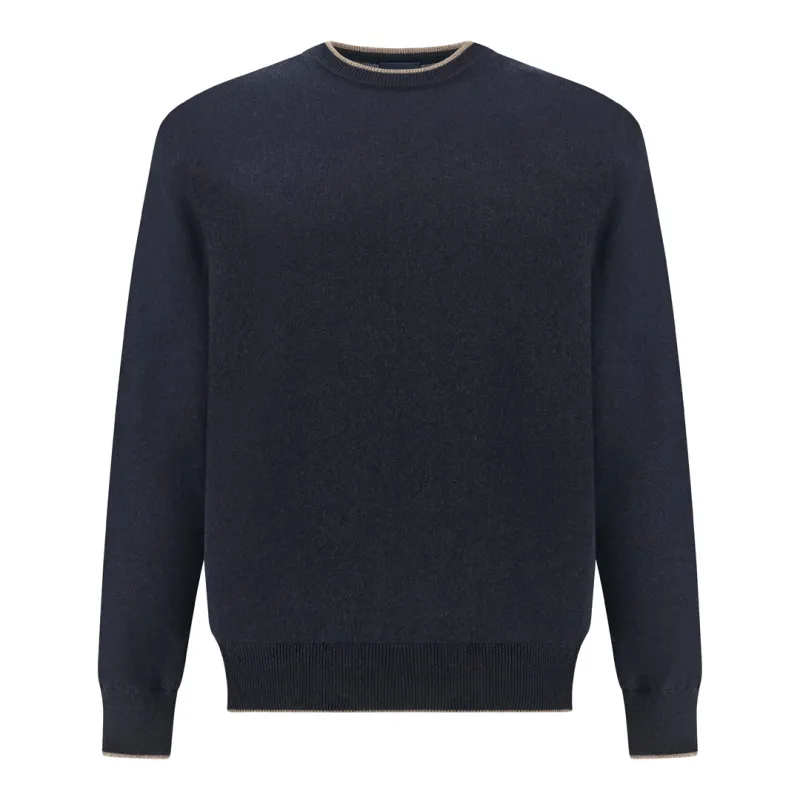 Cashmere crew‑neck sweater, Man, Blue, Size: L made by Paul & Shark