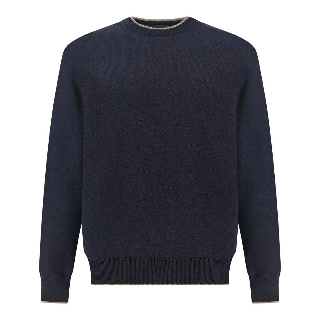 Cashmere crew‑neck sweater, Man, Blue, Size: L sold by Paul & Shark