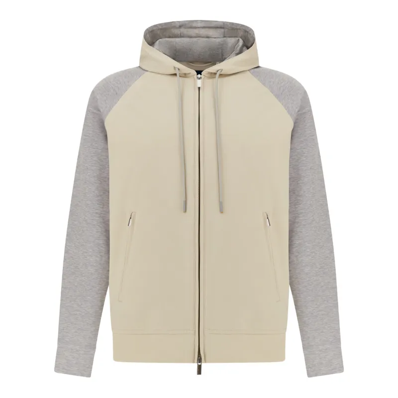 Hybrid sweatshirt in Dynamic and jersey, Man, Cloud White, Size: 3XL made by Paul & Shark