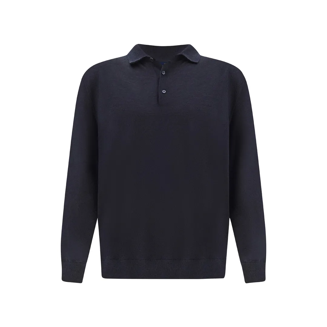 Cashmere and silk polo shirt, Man, Dama Blue, Size: S sold by Paul & Shark