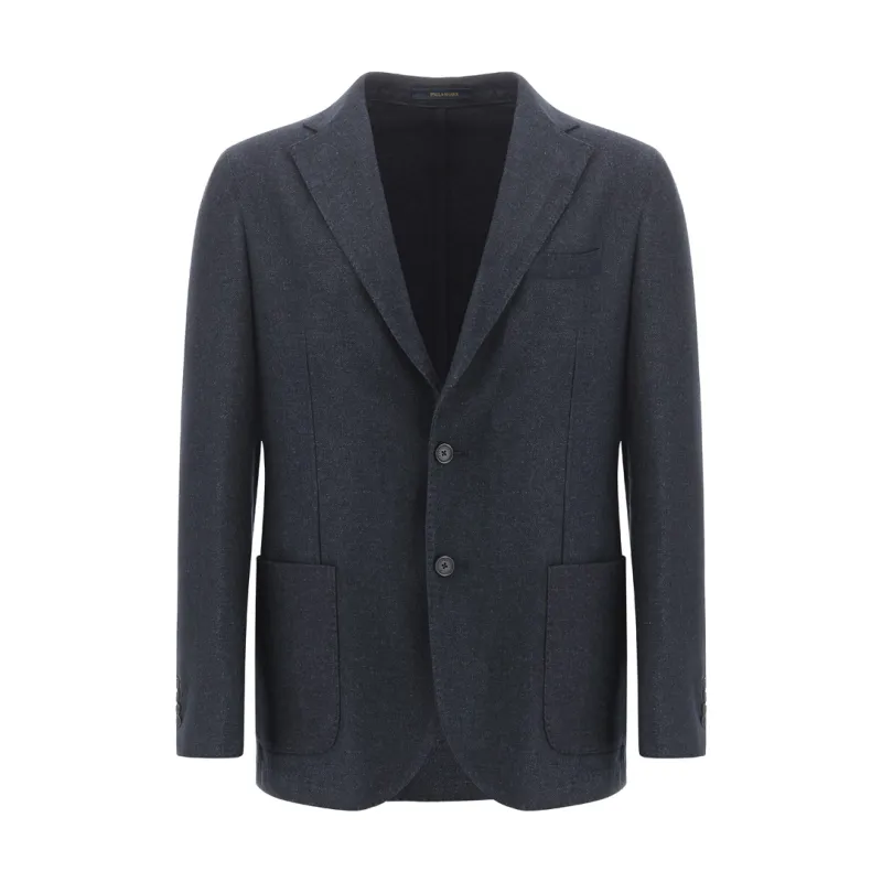 Single-Breasted Wool and Cashmere Blazer, Man, Blue, Size: 54 made by Paul & Shark