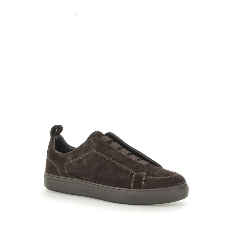 Suede slip-on sneakers, Man, Coffe, Size: 39 made by Paul & Shark