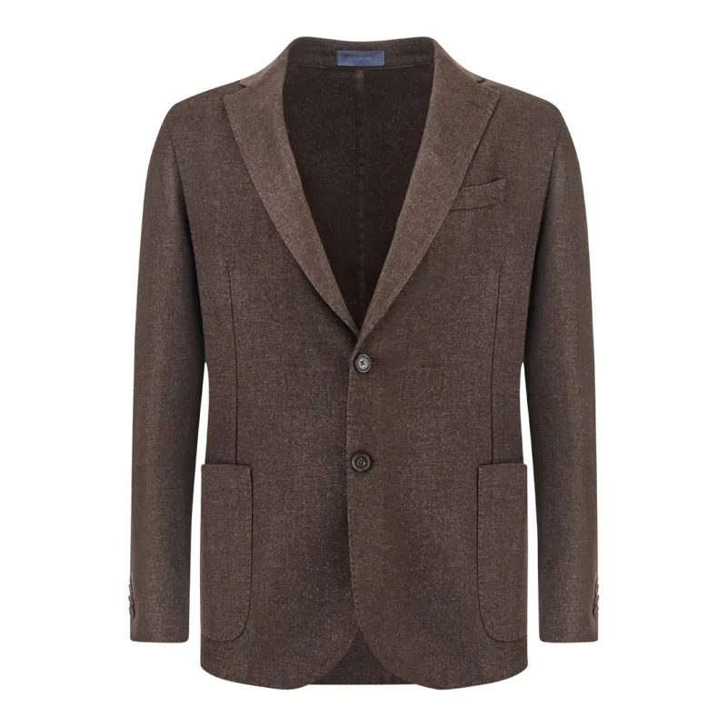 Single-Breasted Wool and Cashmere Blazer, Man, Coffe, Size: 60 made by Paul & Shark