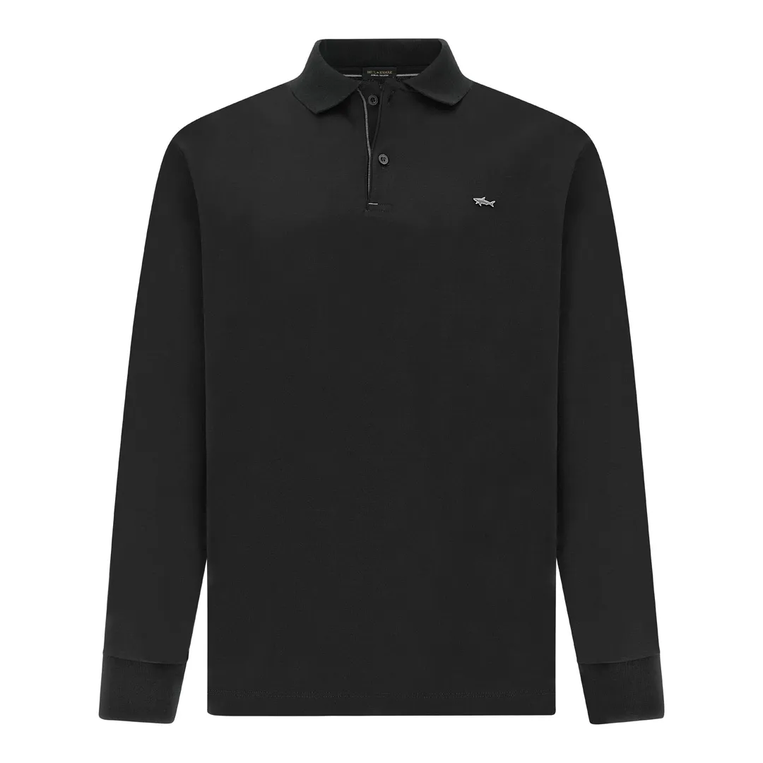 Aqua Touch cotton polo shirt, Man, Black Beauty-ruthenium, Size: M sold by Paul & Shark