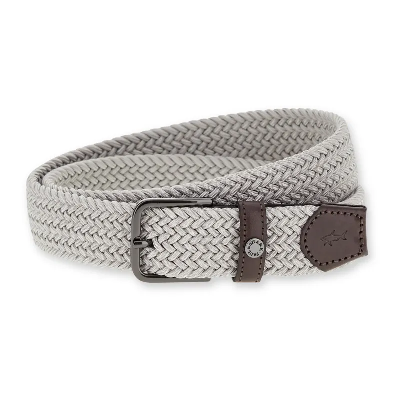 Leather trimmed elastic Belt, Man, Formal Greay, Size: 110 made by Paul & Shark