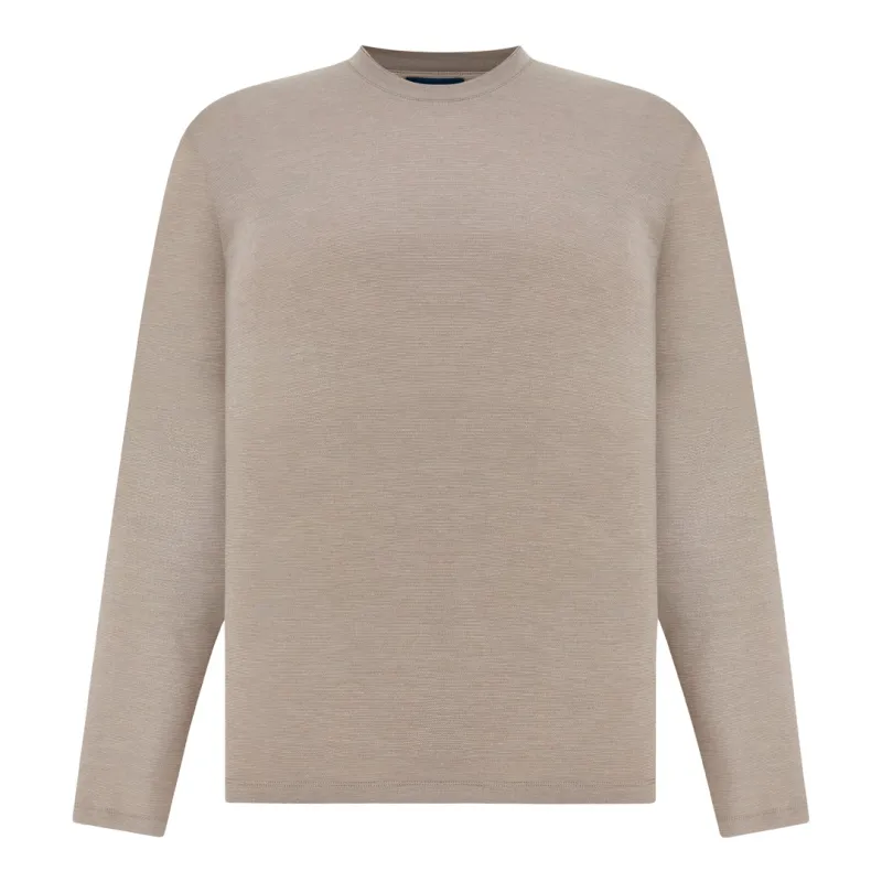 Fil-à-fil Cotton Blend T-Shirt, Man, Cobblestone, Size: S made by Paul & Shark