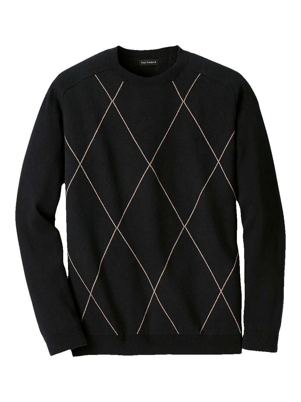 Cotton Crew Neck Sweater - Black sold by Paul Fredrick