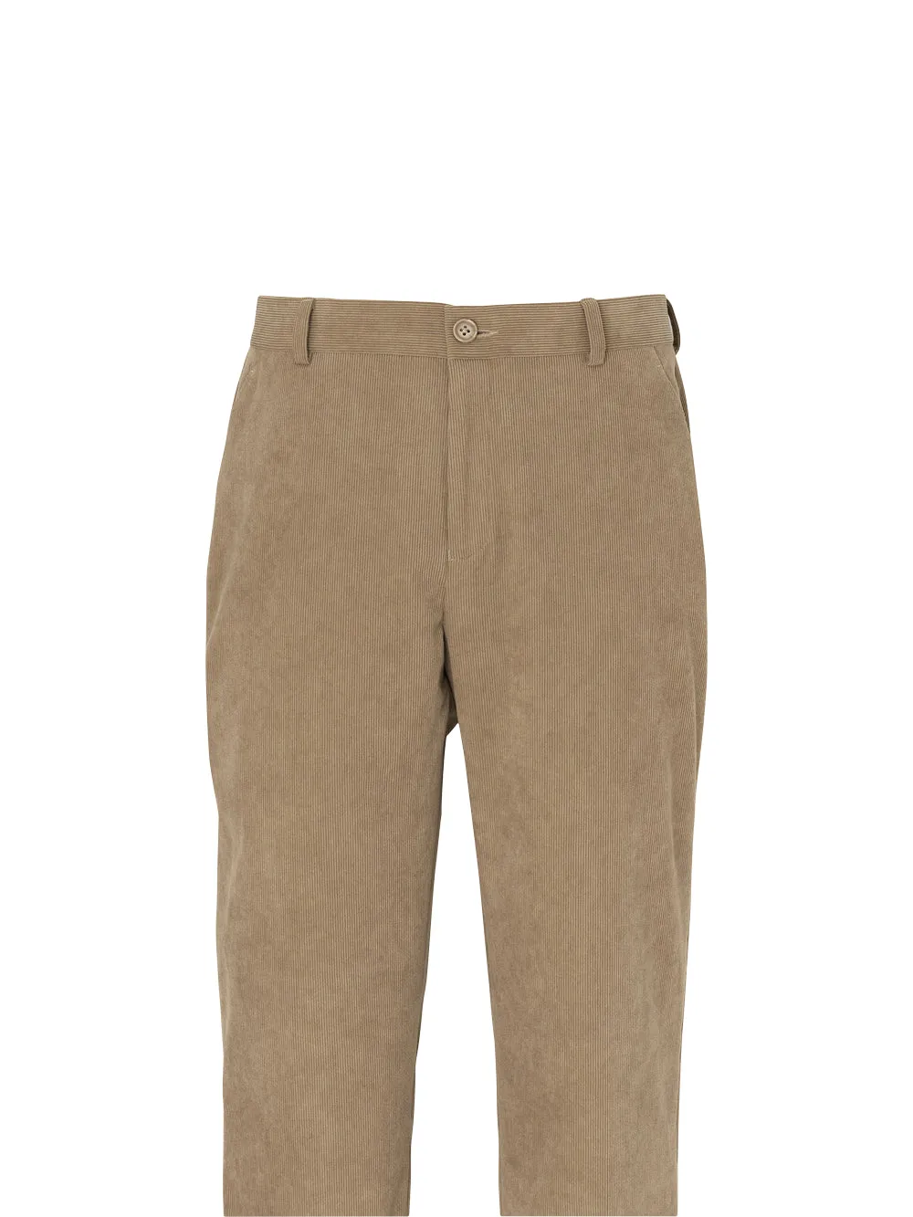 Corduroy Flat Front Pants - Taupe sold by Paul Fredrick