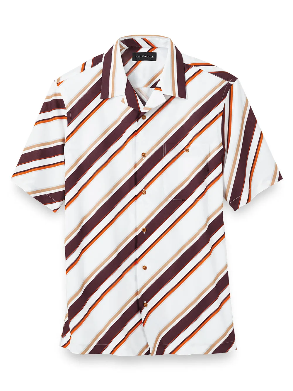 Cotton Diagonal Stripe Print Casual Shirt sold by Paul Fredrick