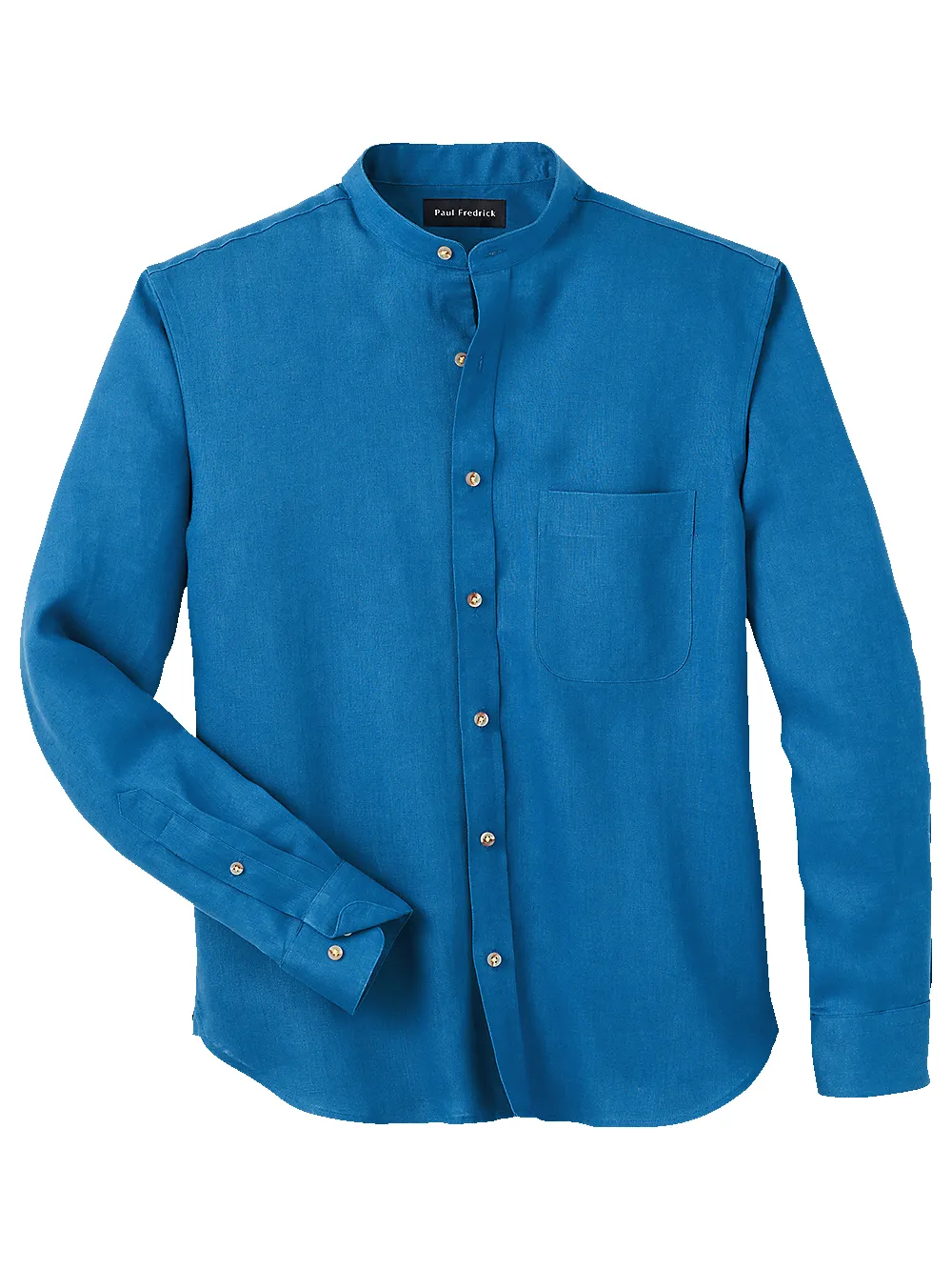 Linen Solid Casual Shirt - Dark Blue sold by Paul Fredrick