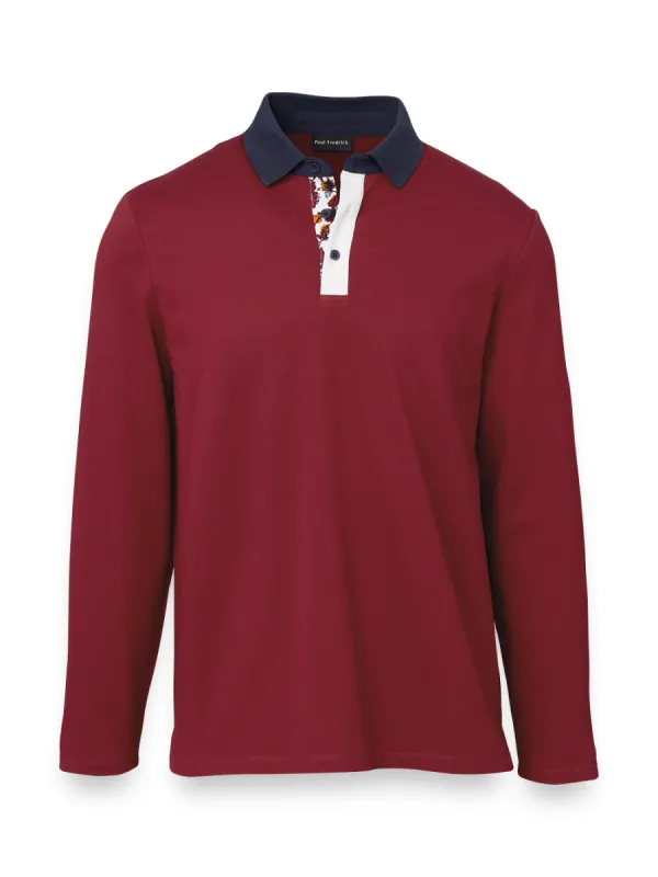 Mercerized Cotton Pique Three Button Polo sold by Paul Fredrick