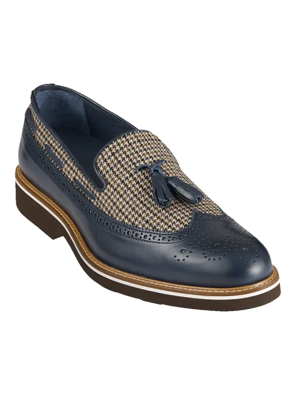 Hampden Tassel Loafer - Navy Multi sold by Paul Fredrick