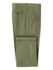 Classic Fit Cotton Stretch Twill Pleated Pants - Olive sold by Paul Fredrick