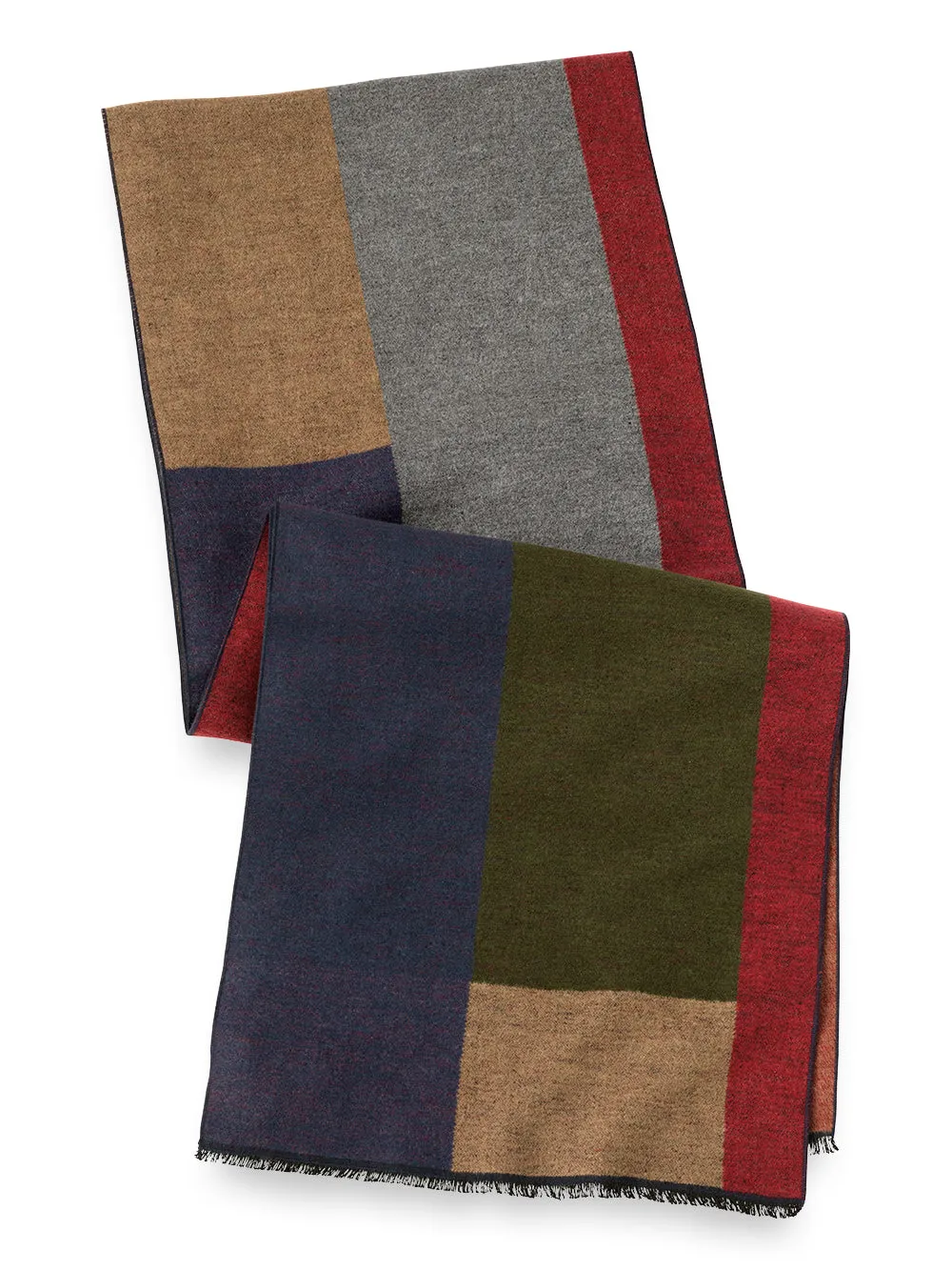 Color Block Brushed Silk Scarf sold by Paul Fredrick