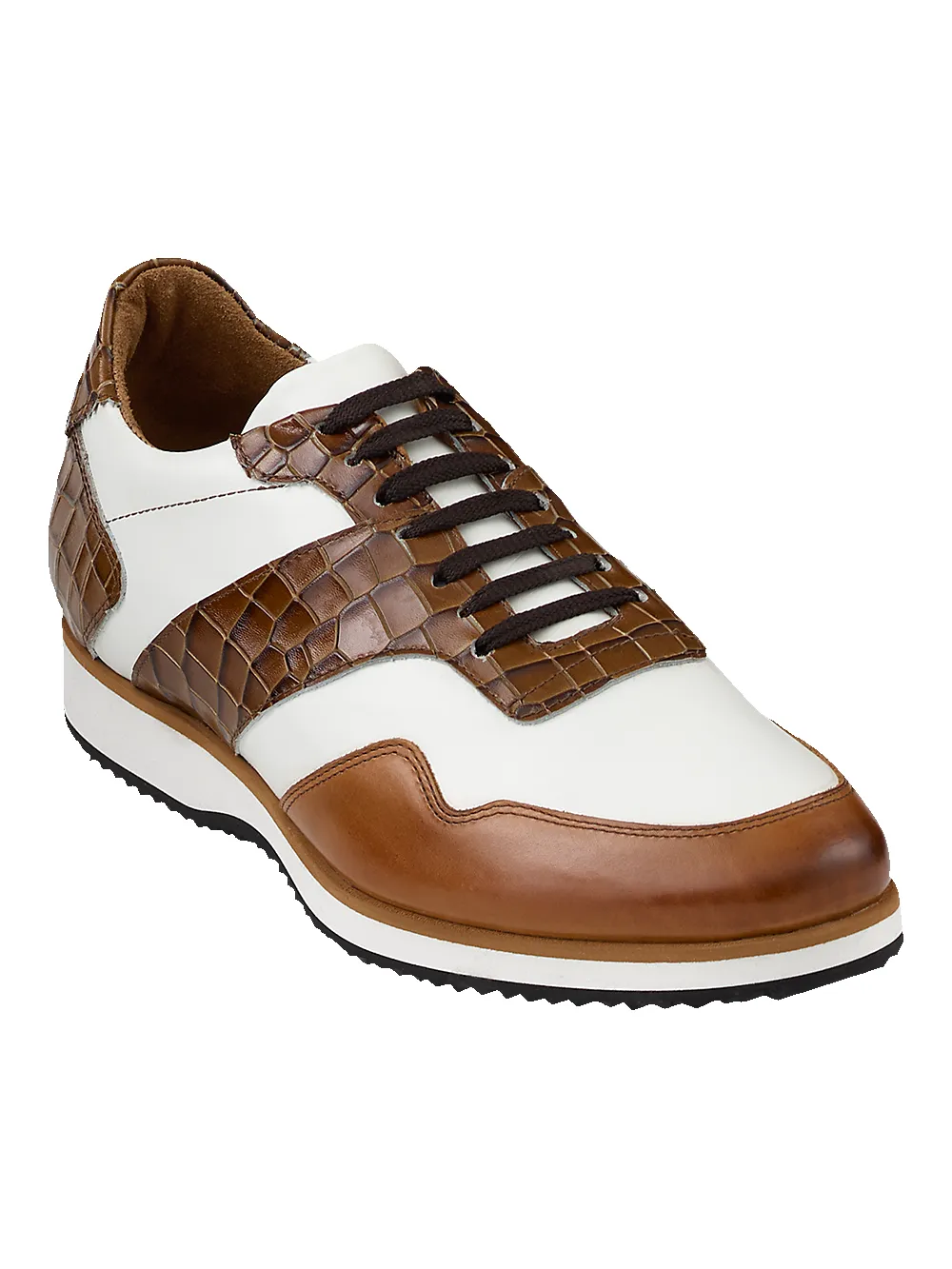 Jared Sneaker - Tan/white sold by Paul Fredrick