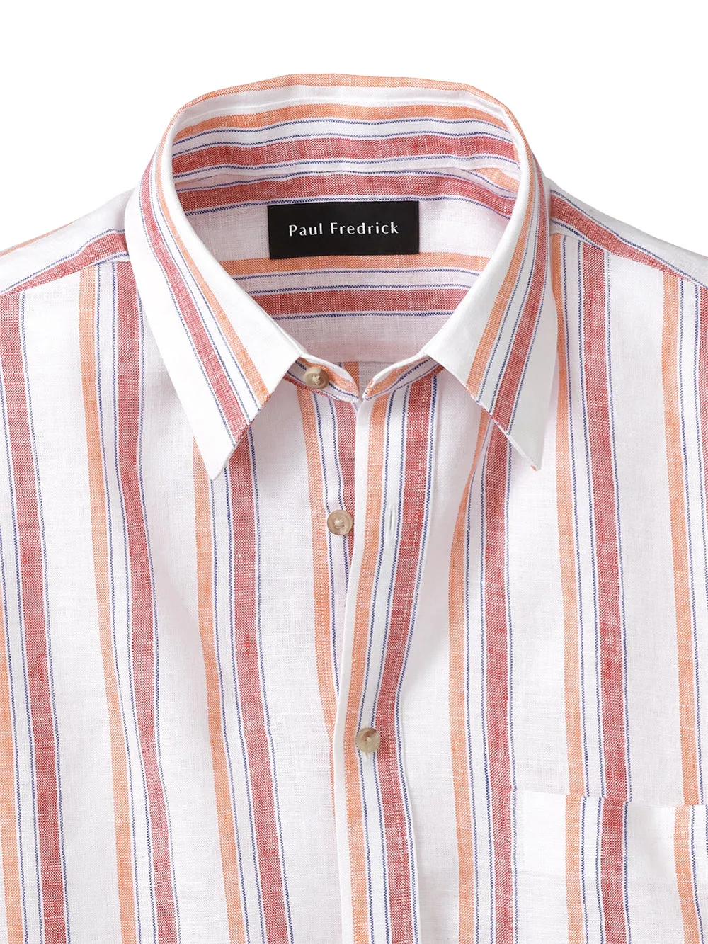 Linen Stripe Casual Shirt sold by Paul Fredrick product image thumbnail 2