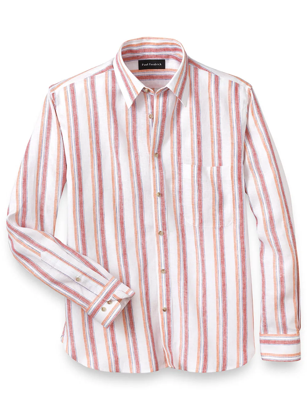 Linen Stripe Casual Shirt sold by Paul Fredrick