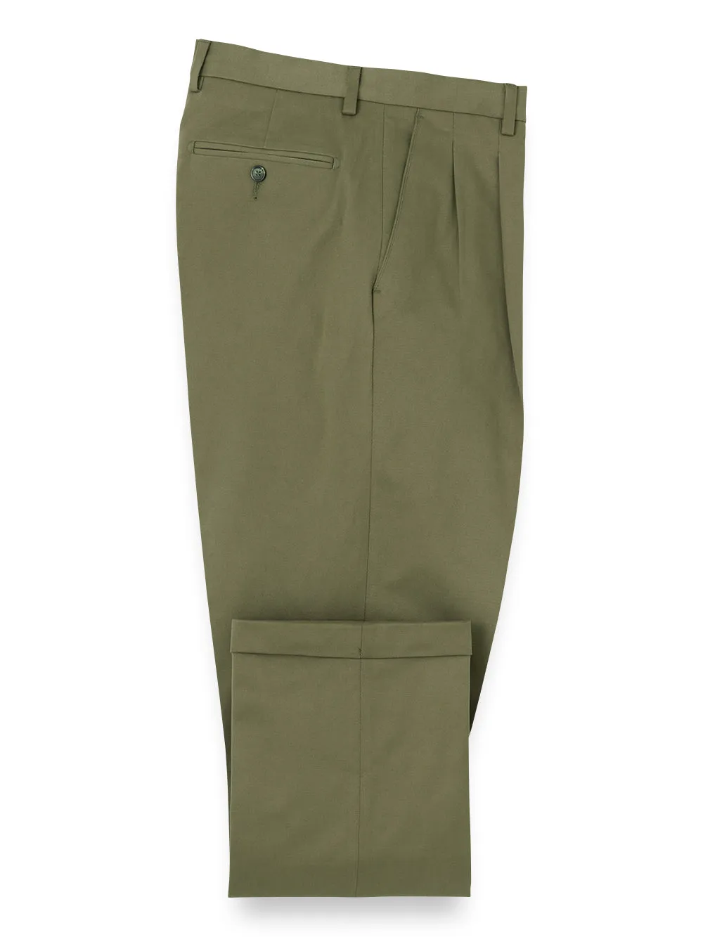 Cotton Stretch Twill Pleated Pants sold by Paul Fredrick product image thumbnail 2