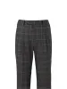 Wool Stretch Windowpane Single Pleat Suit Pants - Grey sold by Paul Fredrick