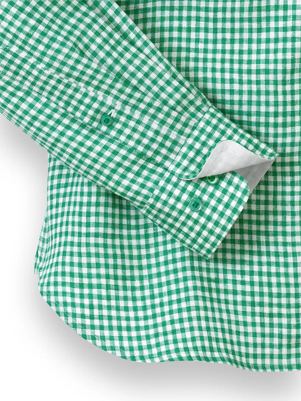 Linen Gingham Check Casual Shirt sold by Paul Fredrick product image thumbnail 3