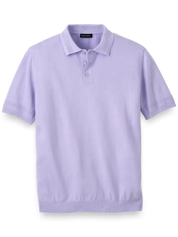 Cotton Three Button Polo sold by Paul Fredrick