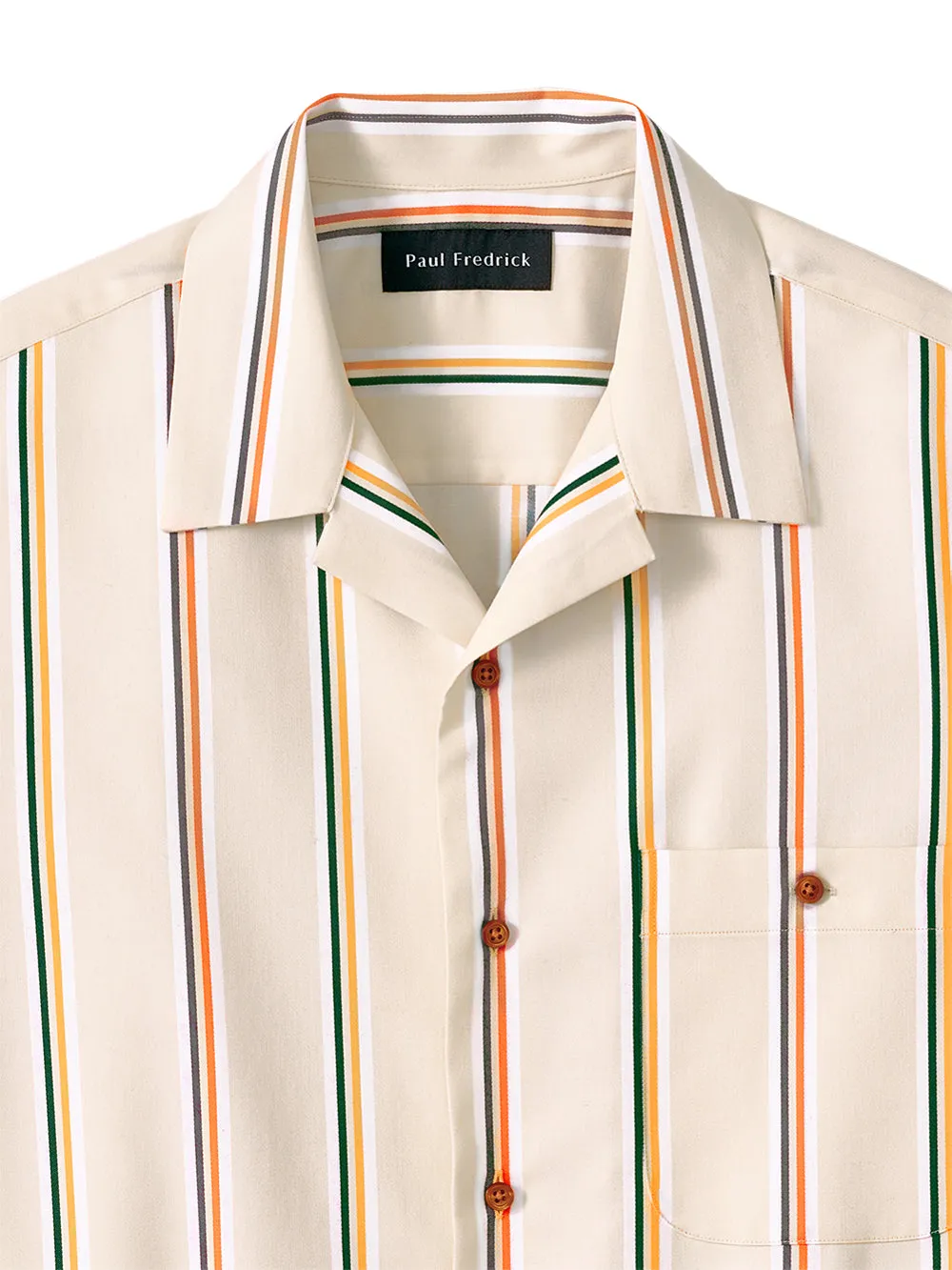 Cotton Stripe Casual Shirt sold by Paul Fredrick product image thumbnail 2