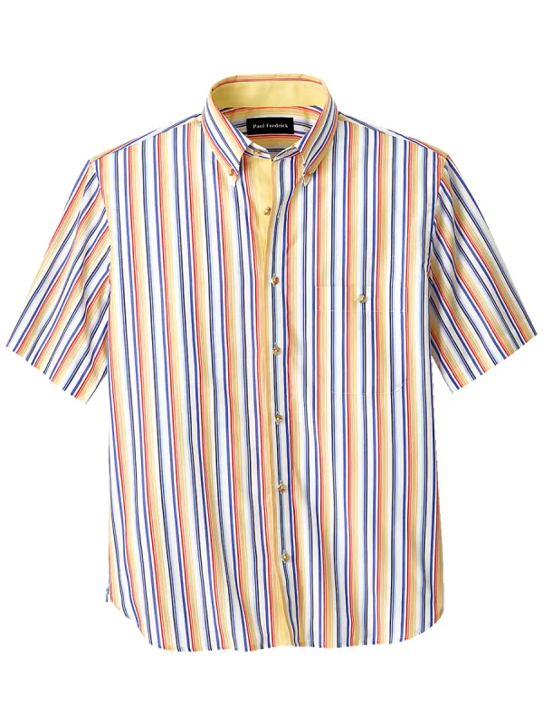 Cotton Stripe Casual Shirt - Multi sold by Paul Fredrick