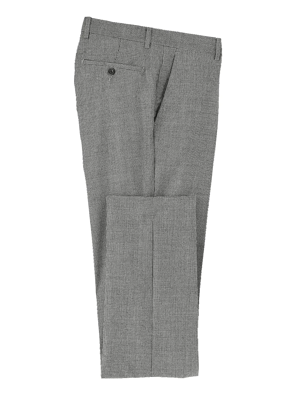 Wool Flannel Houndstooth Pants - Black sold by Paul Fredrick