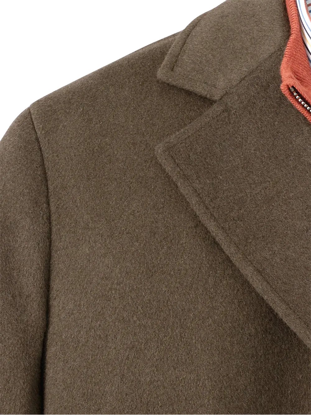 Wool Blend Topcoat - Olive sold by Paul Fredrick product image thumbnail 3