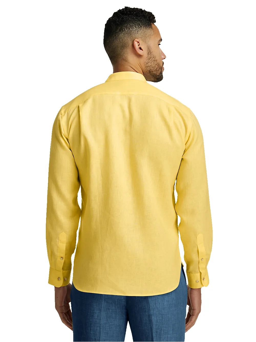 Linen Solid Casual Shirt - Yellow sold by Paul Fredrick product image thumbnail 5
