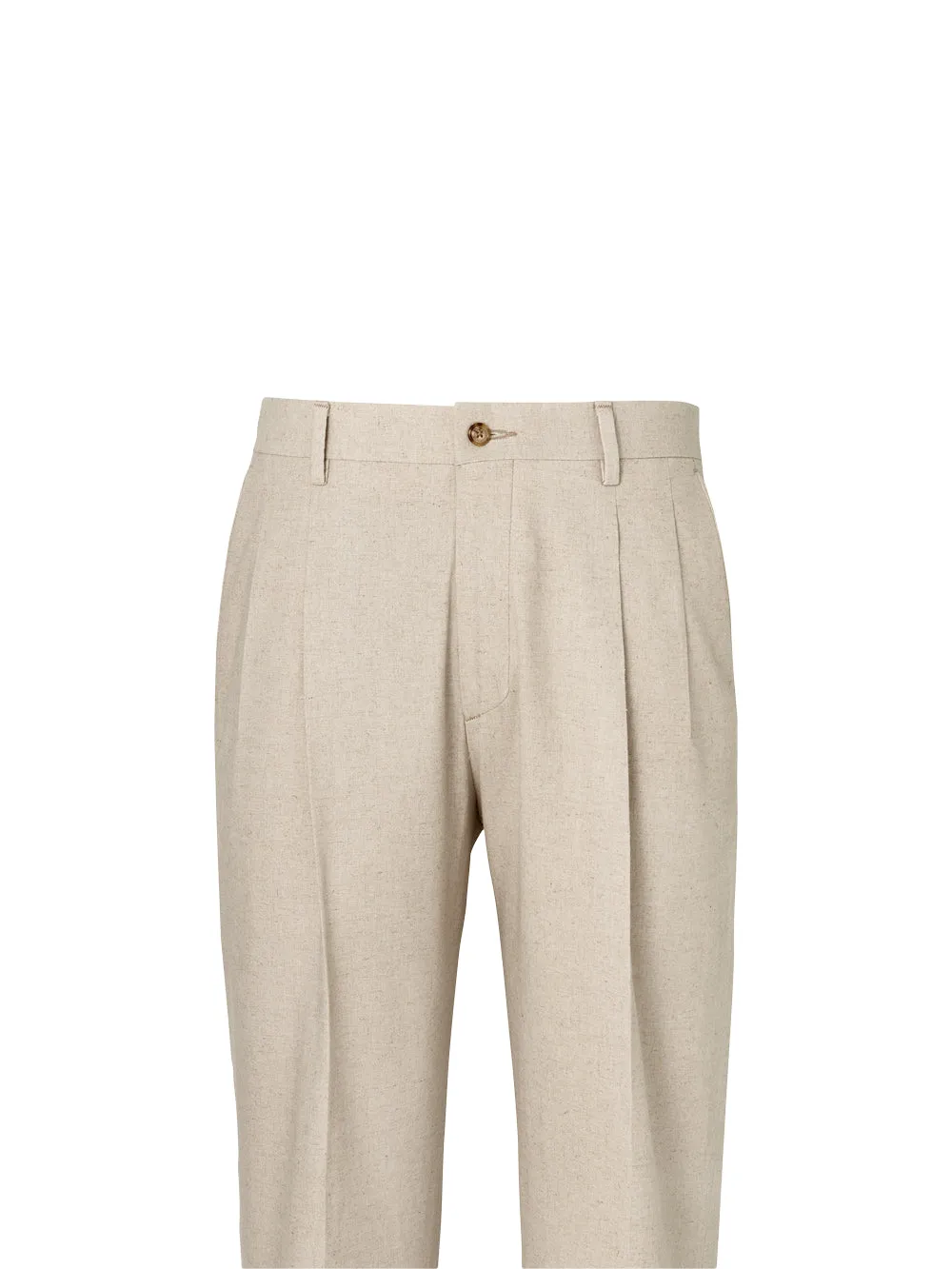 Linen / Cotton Pleated Pants sold by Paul Fredrick product image thumbnail 2