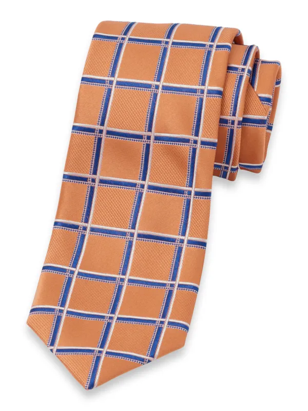 Windowpane Woven Silk Tie sold by Paul Fredrick